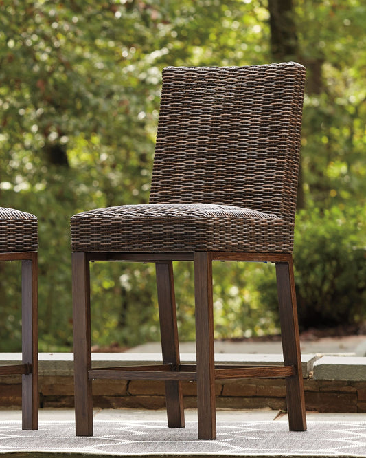 Paradise Trail - Barstool (Set of 2) - Medium Brown