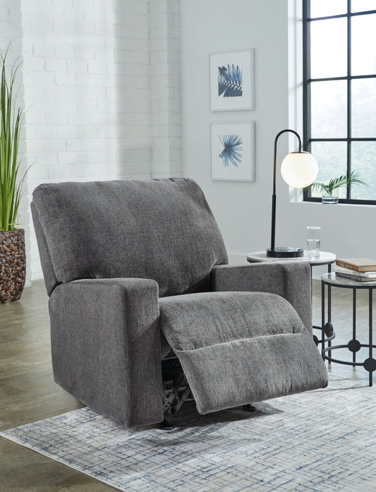 Rannis - Rocker Recliner - Fabric - Pewter