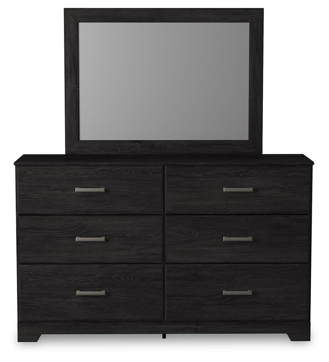 Belachime - Dresser, Mirror - Charcoal - Wood