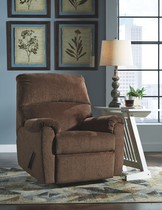 Nerviano - Zero Wall Recliner - Fabric - Chocolate