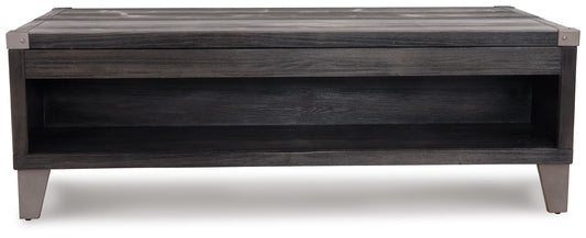 Todoe - Lift Top Cocktail Table - Dark Gray