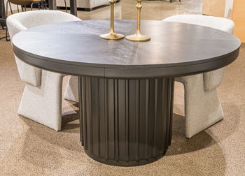 Haldenwick - Round Dining Room Table - Black