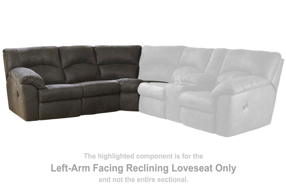Tambo - LAF Reclining Loveseat - Pewter