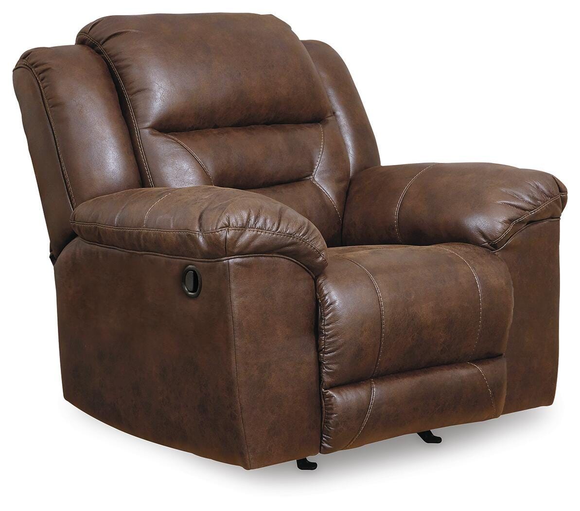 Stoneland - Rocker Recliner - Chocolate - Faux Leather