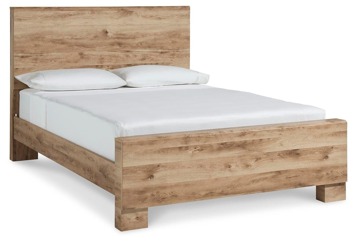 Hyanna - King Panel Bed - Tan Brown - Wood