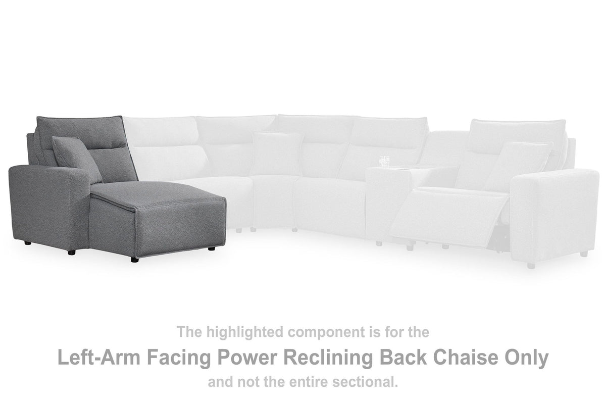 Modmax II - LAF Press Back Power Chaise - Salt And Pepper - Next-Gen Nuvella