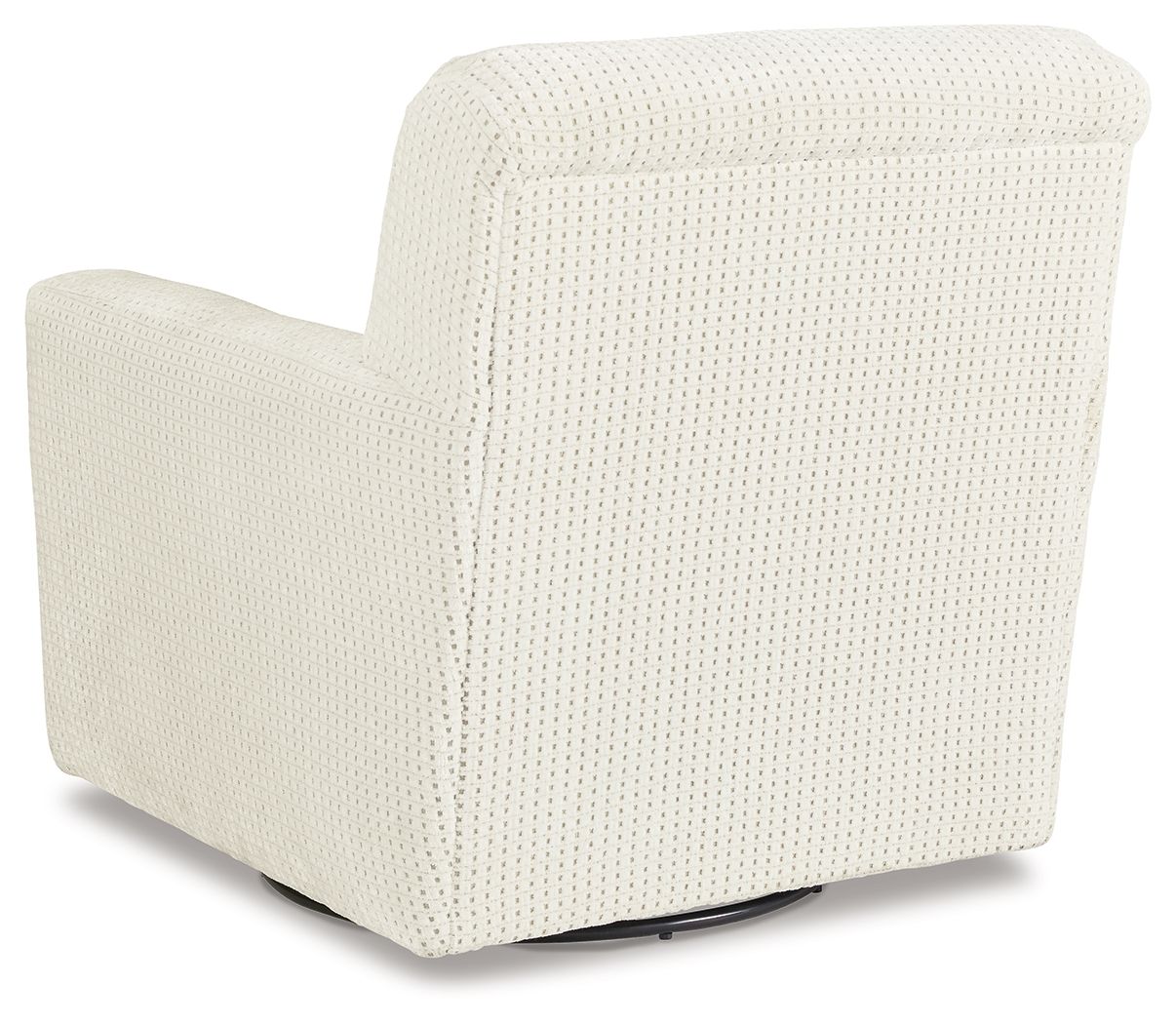 Herstow - Swivel Glider Accent Chair - Fabric - Ivory