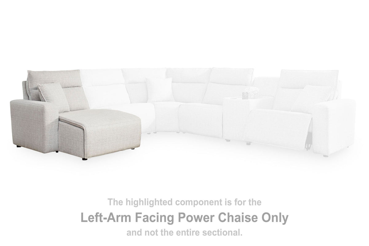 Modmax II - LAF Press Back Power Chaise - Stone - Next-Gen Nuvella