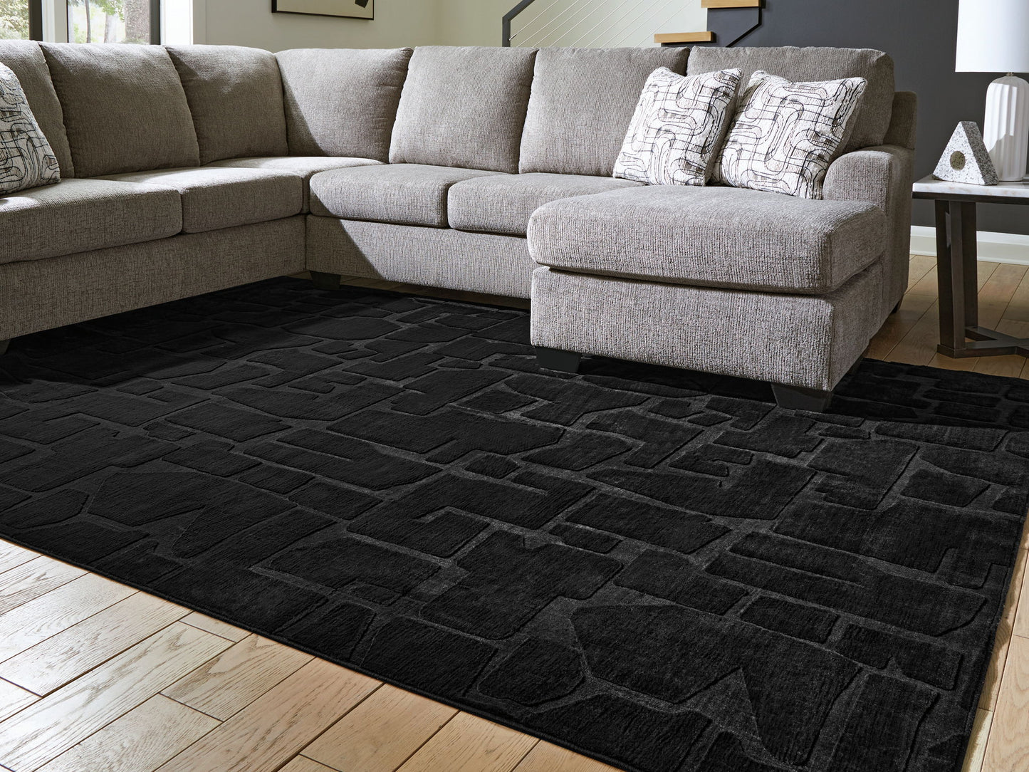 Gibbswell - 8' x 10' Washable Rug - Black