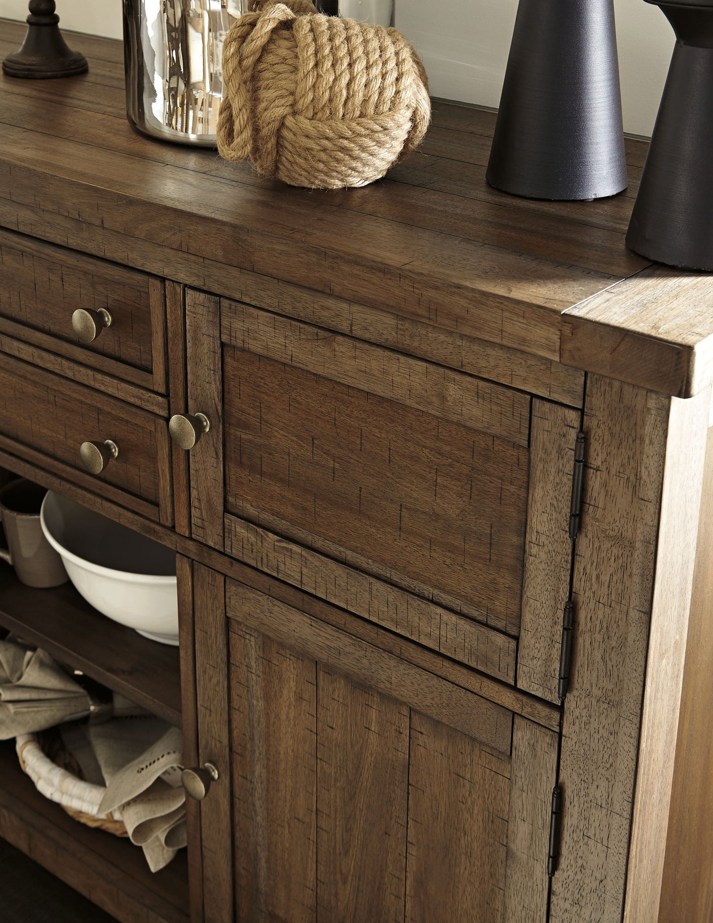 Moriville - Dining Room Server - Grayish Brown
