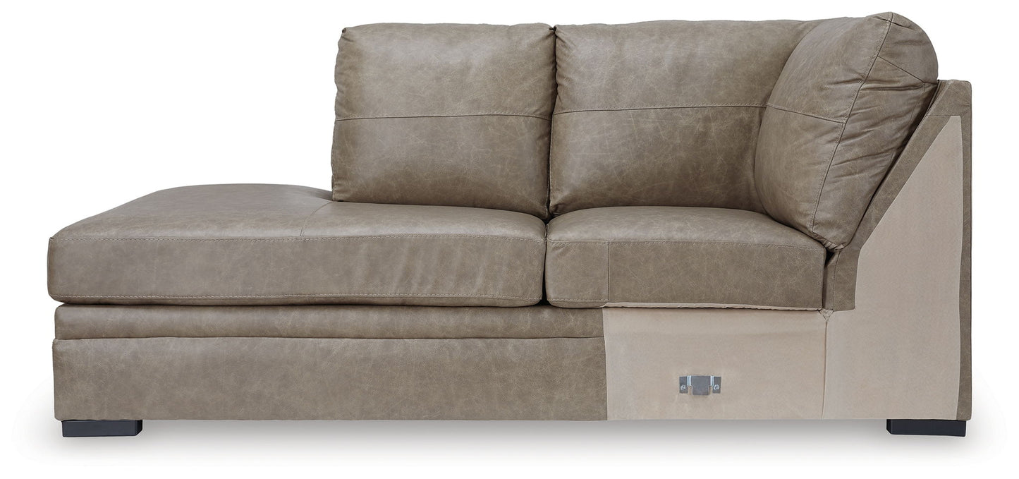 Amuleto - Laf Corner Chaise - Leather Match - Desert