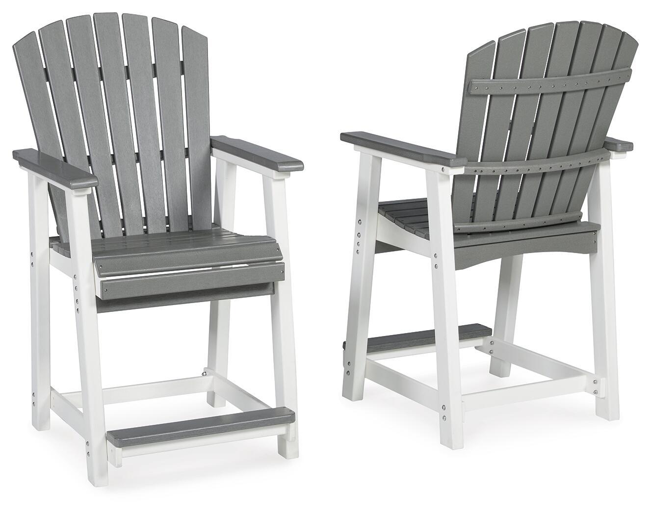 Transville - Barstool (Set of 2) - Gray / White