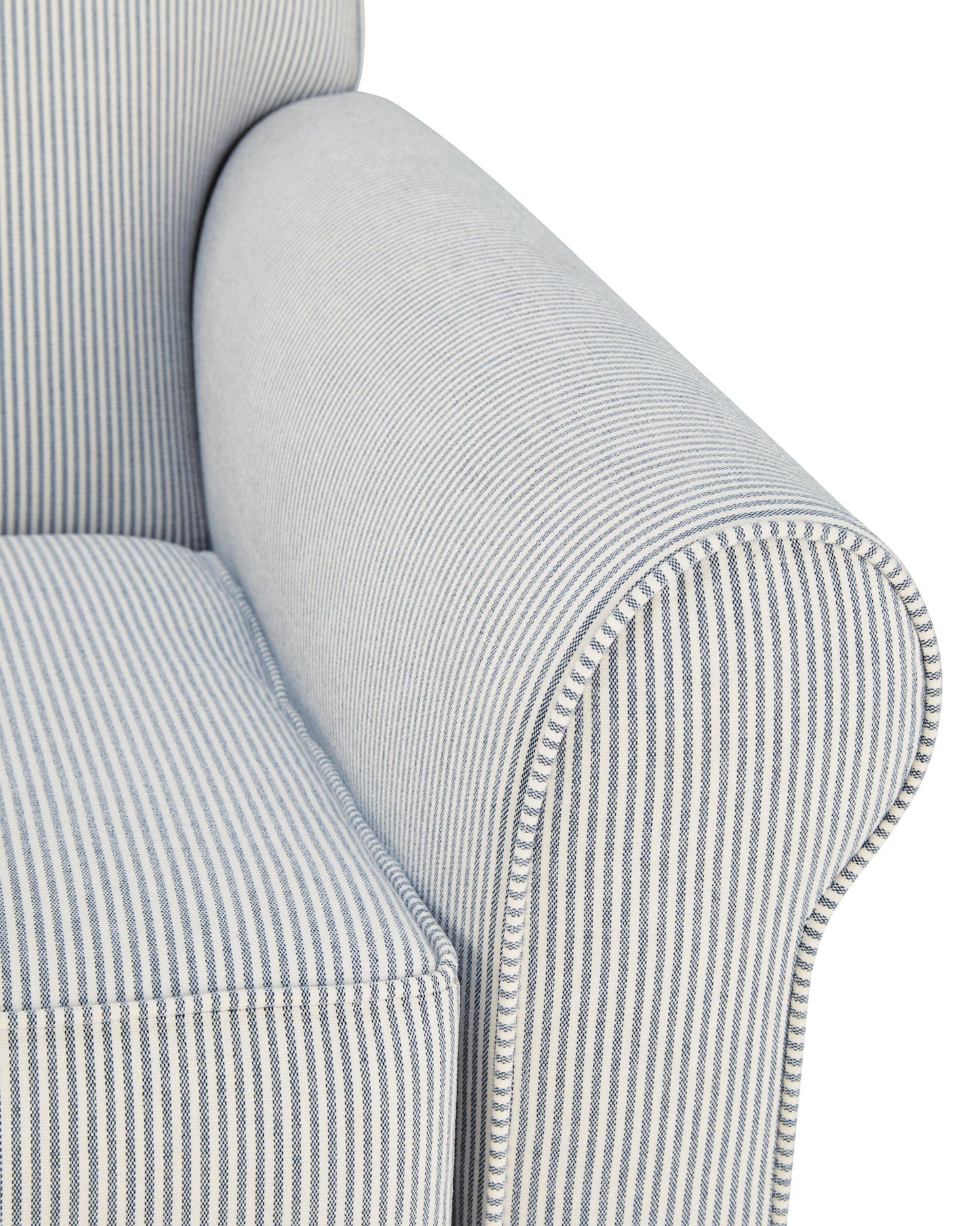 Searcy - Swivel Glider Accent Chair - White / Navy