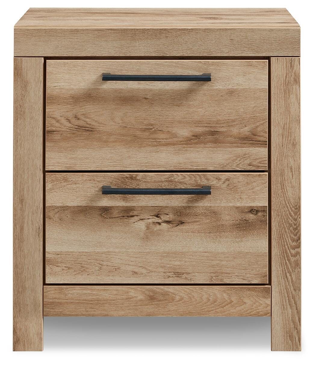 Hyanna - Two Drawer Night Stand - Tan Brown - Wood