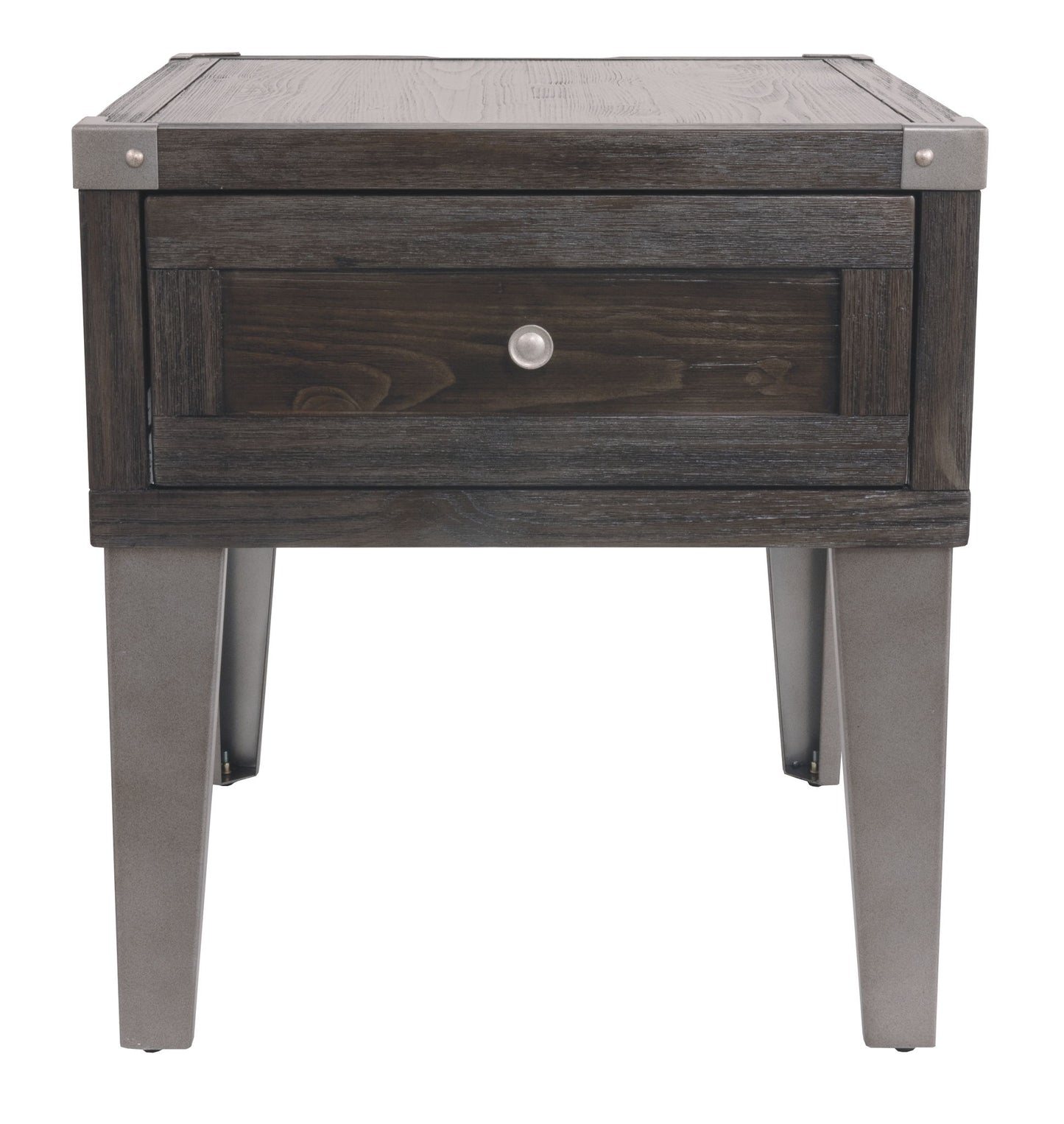 Todoe - Rectangular End Table - Dark Gray