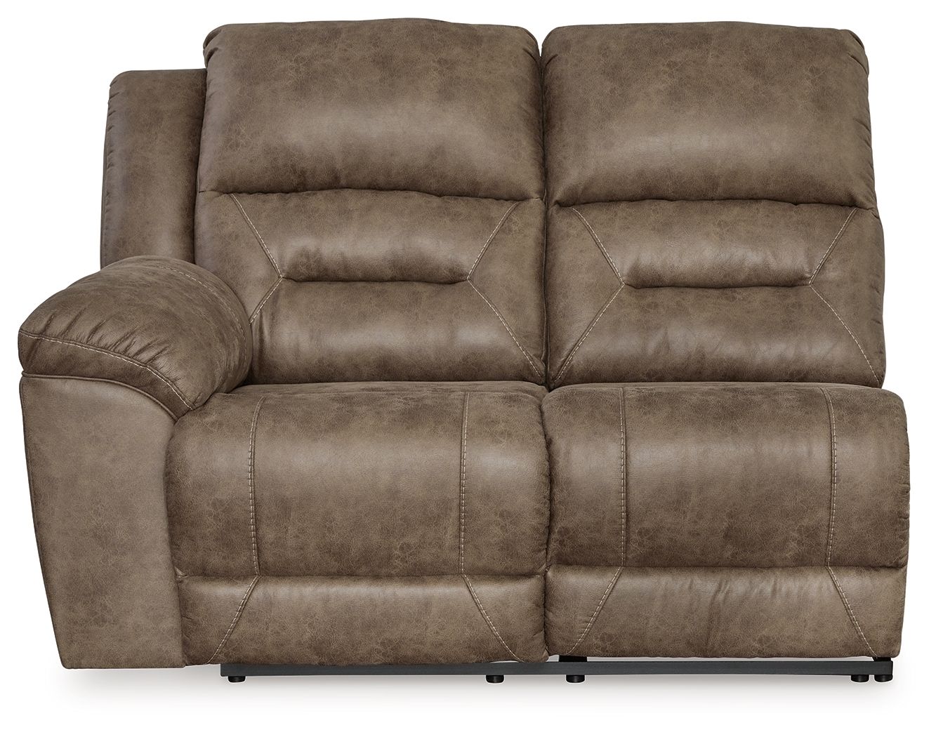 Ravenel - Laf Reclining Power Loveseat - Faux Leather - Fossil