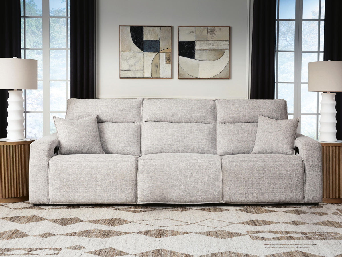 Modmax II - 3-Piece Power Reclining Sectional - Stone - Next-Gen Nuvella