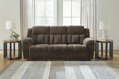 Frohn - Reclining Sofa - Fabric - Chocolate