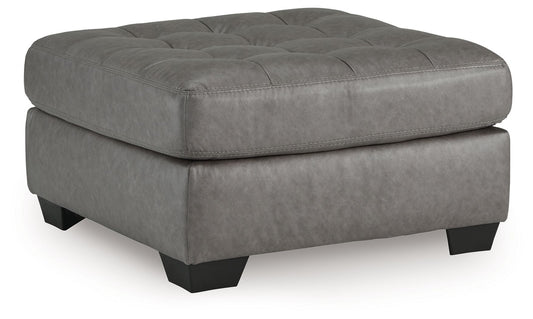 Clairette Court - Oversized Accent Ottoman - Alloy