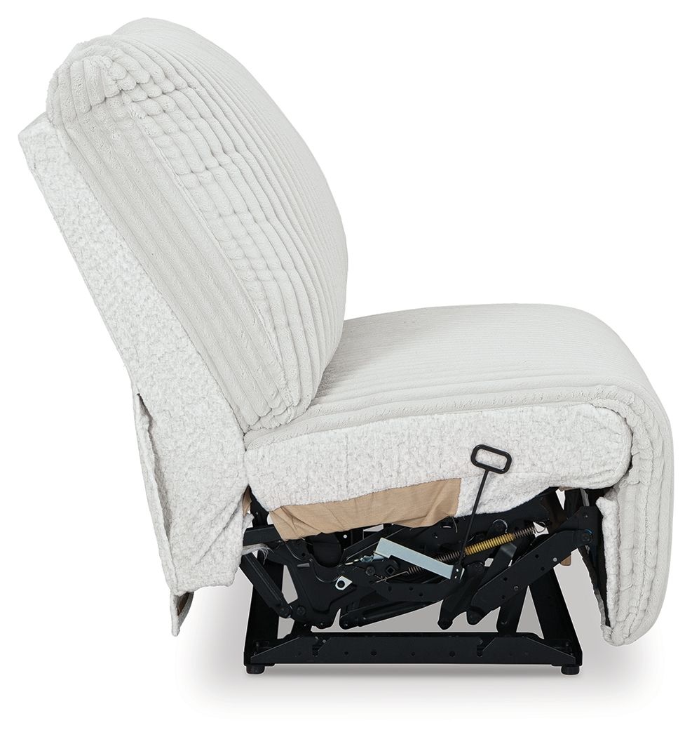 Top Tier - Armless Recliner - Fabric - Alloy