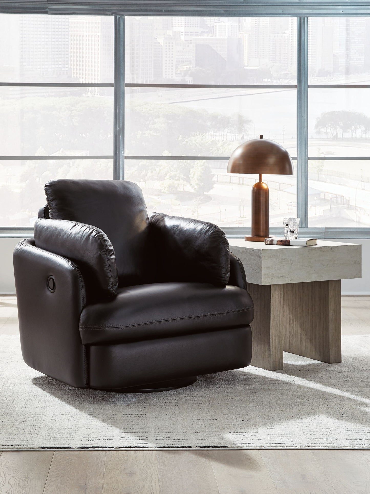 Modmax II - Swivel Glider Recliner - Black