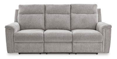 Barnsana - Power Reclining Sofa - Fabric - Ash