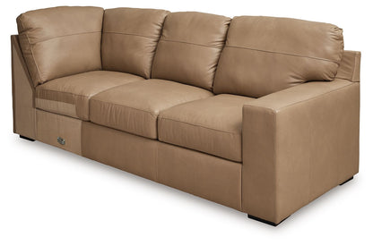 Bandon - Raf Sofa With Corner Wedge - Leather Match - Toffee
