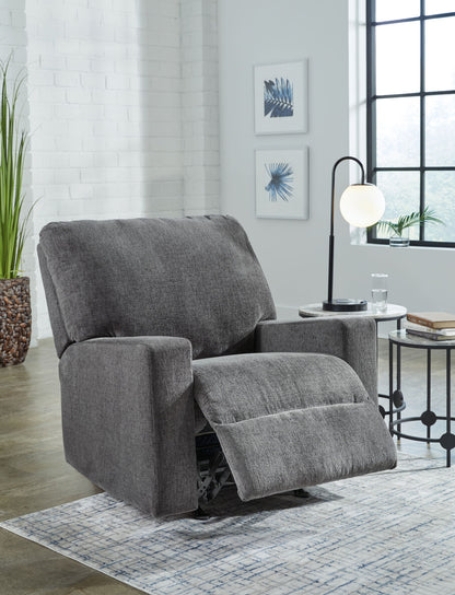 Rannis - Rocker Recliner - Fabric - Pewter