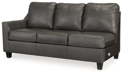 Valderno - Laf Sofa - Leather Match - Fog