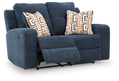 Danum - Reclining Loveseat - Fabric - Ink