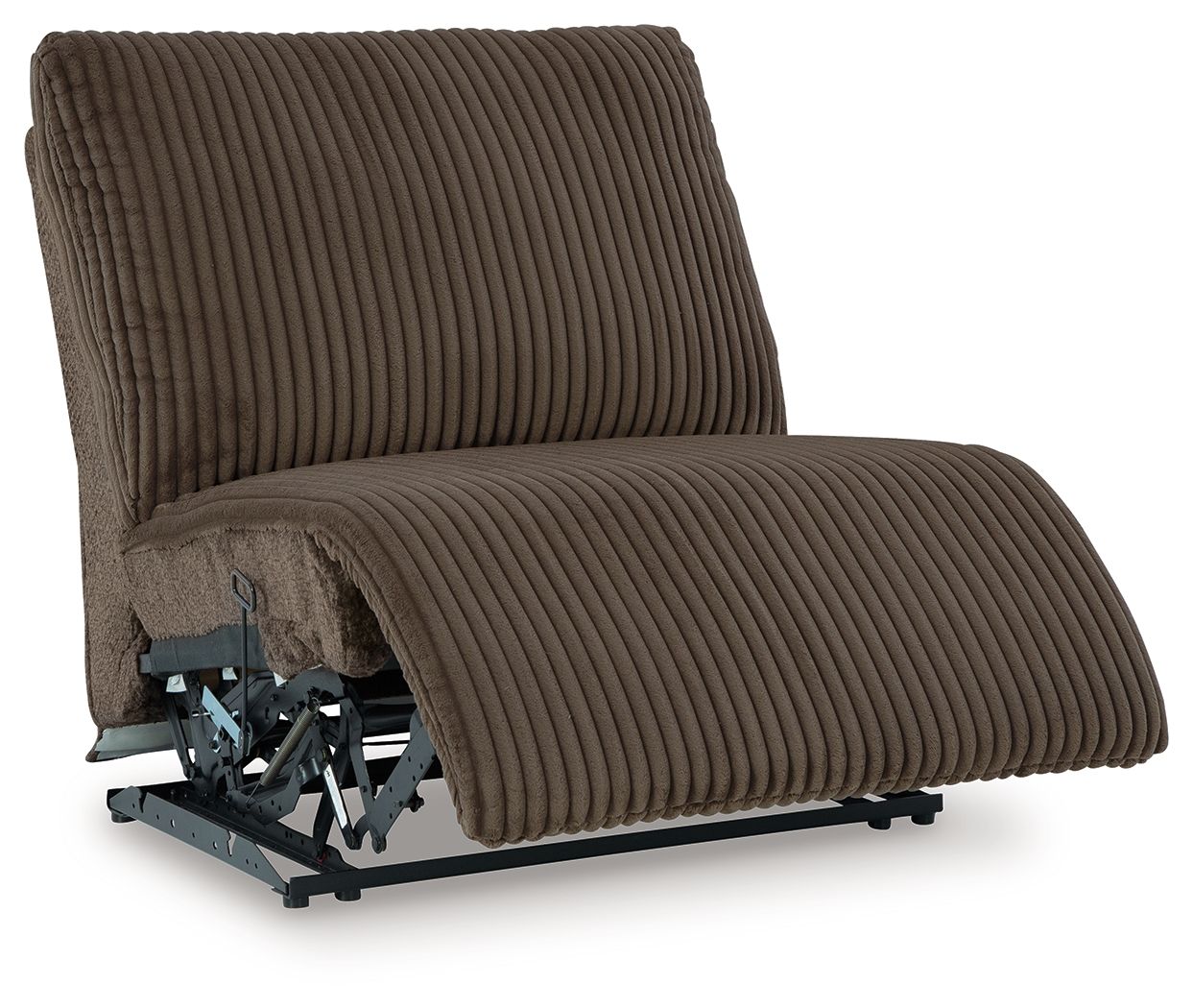 Top Tier - Armless Recliner - Fabric - Chocolate