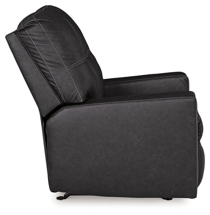 Barlin Mills - Rocker Recliner - Faux Leather - Carbon