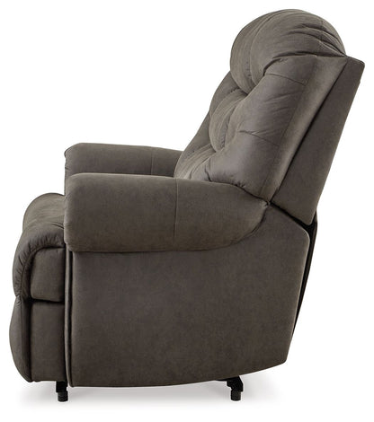 Camera Time - Zero Wall Recliner - Faux Leather - Gunmetal