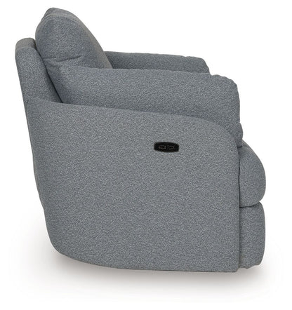 Alainmont Next-Gen Nuvella - Swivel Power Recliner - Salt And Pepper