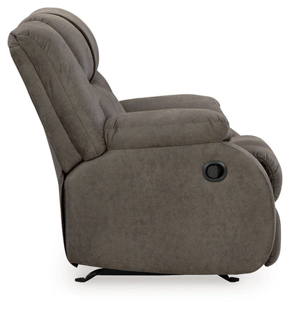 First Base - Rocker Recliner - Faux Leather - Gunmetal