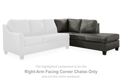 Valderno - Raf Corner Chaise - Leather Match - Fog
