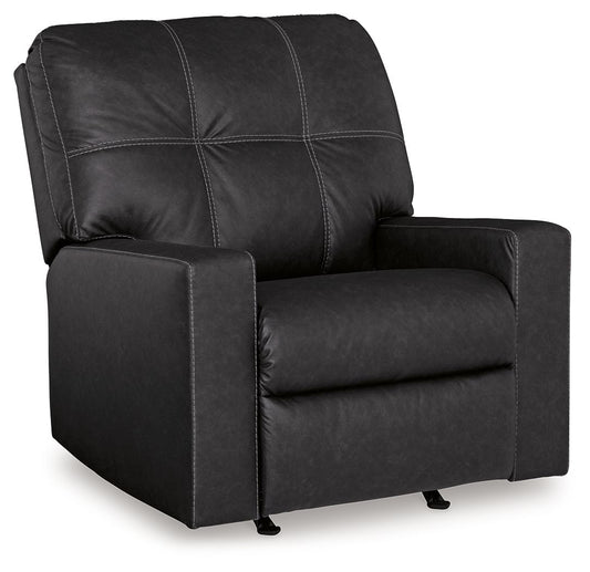 Barlin Mills - Rocker Recliner - Faux Leather - Carbon