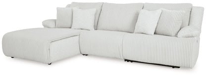 Top Tier - 3-Piece Sectional Sofa With LAF Press Back Chaise - Alloy