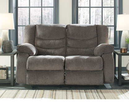 Tulen - Reclining Loveseat - Dark Gray