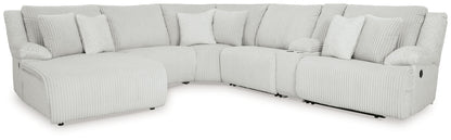 Top Tier - 6-Piece Reclining Sectional With Laf Chaise - Fabric - Alloy