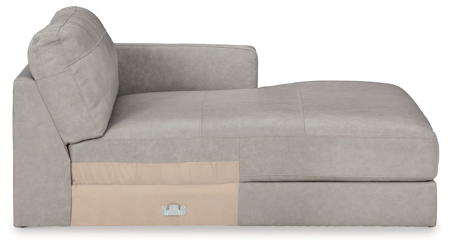Amiata - Raf Corner Chaise - Leather Match - Glacier