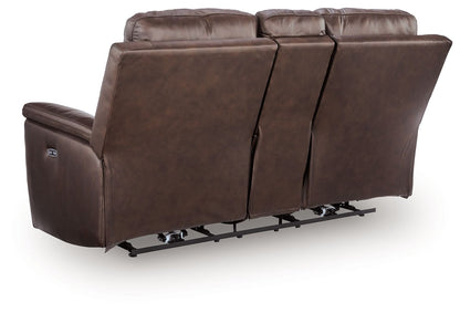 Bleckley - Power Reclining Loveseat With Console / Adjustable Headrest