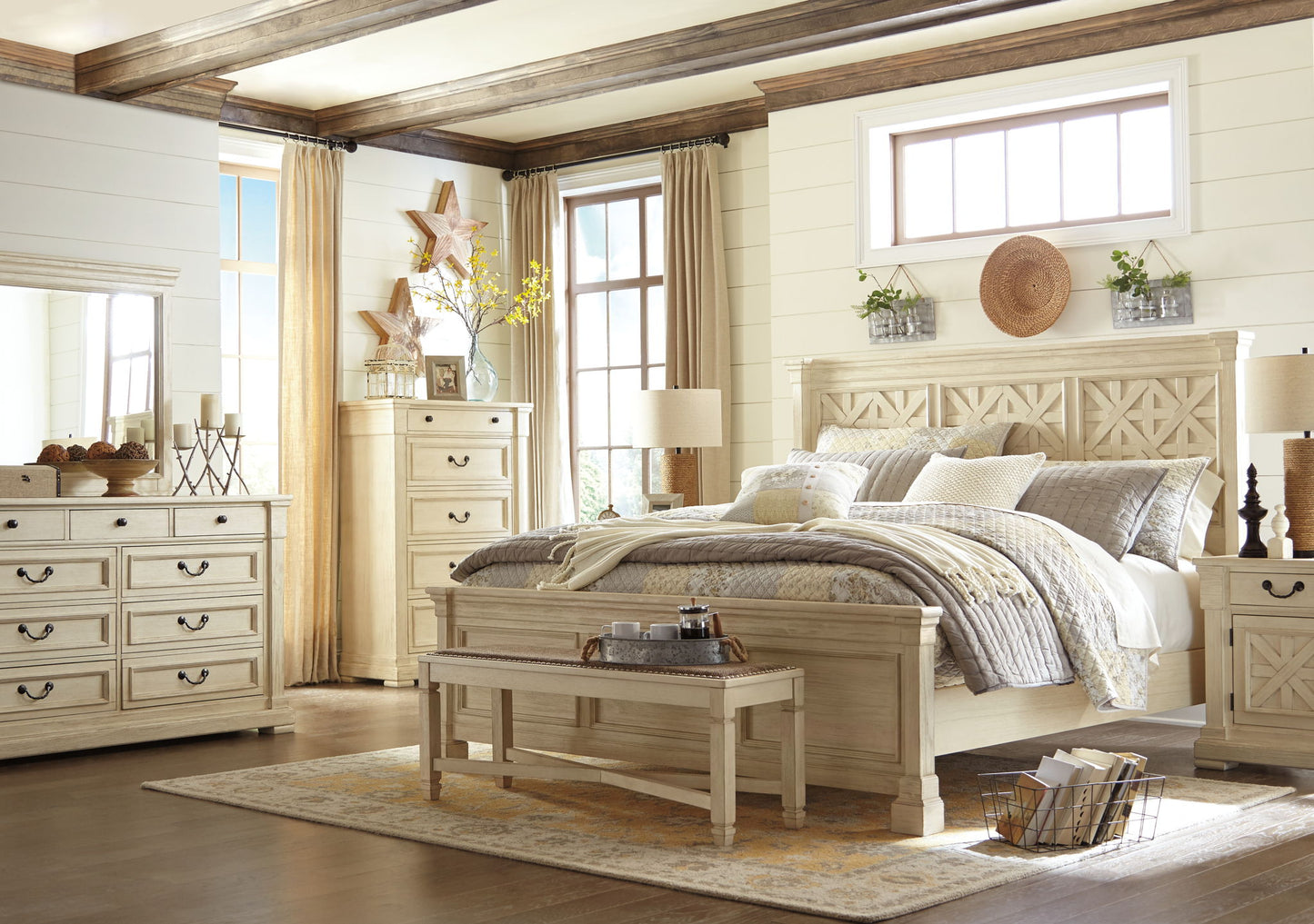 Bolanburg - Large UPH Dining Room Bench - Beige