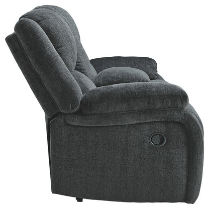 Draycoll - Dbl Reclining Loveseat W/Console - Fabric - Slate