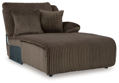 Top Tier - Raf Press Back Chaise - Fabric - Chocolate