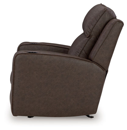 Lavenhorne - Rocker Recliner - Faux Leather - Granite