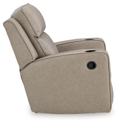 Lavenhorne - Rocker Recliner - Faux Leather - Pebble