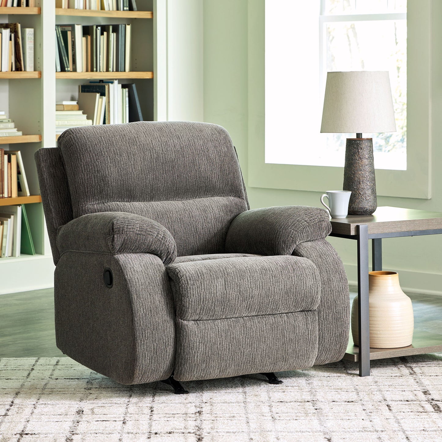 Scranto - Rocker Recliner - Fabric - Brindle