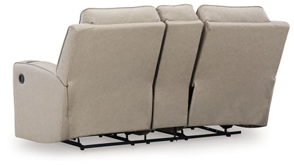 Lavenhorne - Dbl Reclining Loveseat W/Console - Faux Leather - Pebble