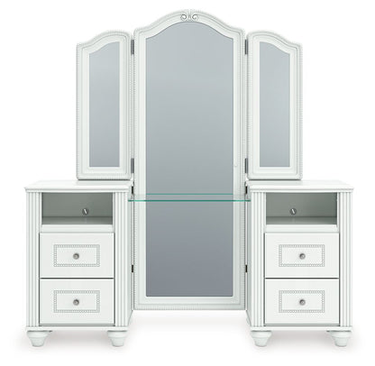 Kozlani - Vanity With Mirror - White